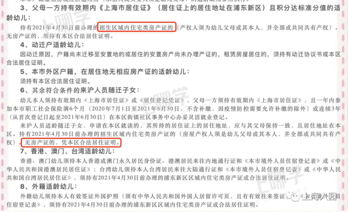 非沪籍也能报示范园了！2021上海部分示范园不限户籍，全部摇号招生！可能有房产要求！相关资料 4