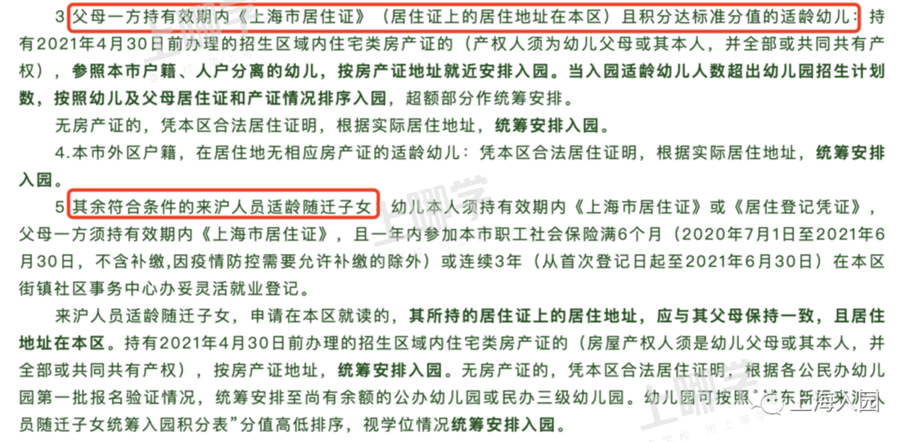 非沪籍也能报示范园了！2021上海部分示范园不限户籍，全部摇号招生！可能有房产要求！相关资料 2