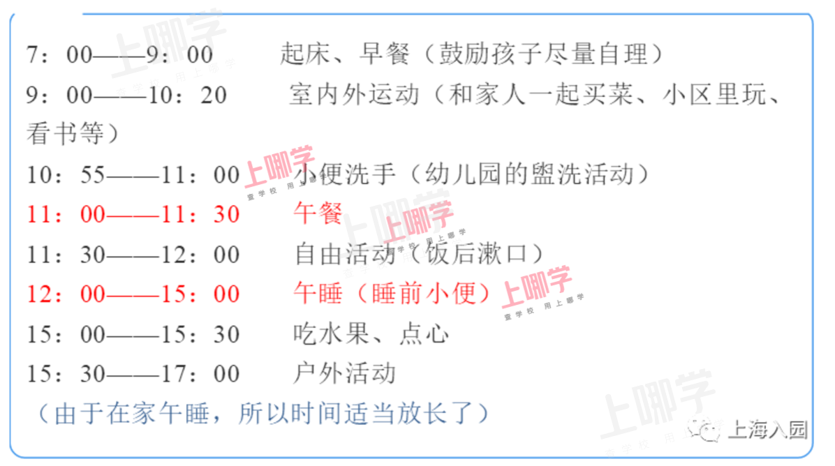 8点到园、17点离园！上海多所幼儿园课程安排表曝光，小班入园作息时间参考！做好这几点帮助孩子尽快适应！相关资料 20