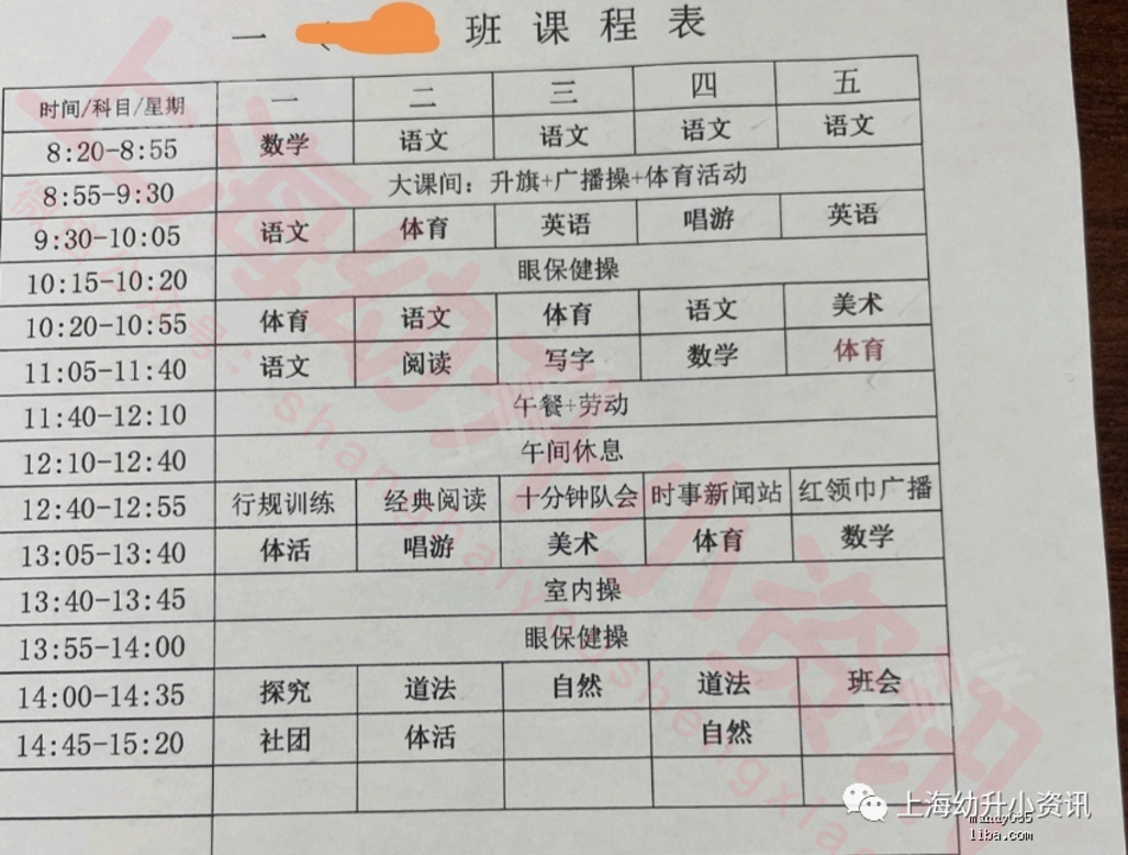 英语课骤减，体育课堪比主课！上海18所学校课程表首次曝光！相关资料 13