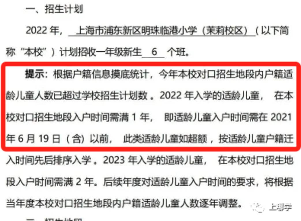 招生超严！上海70所公办小学2022年“入学门槛”汇总！部分学校入户3年才保险！相关资料 77