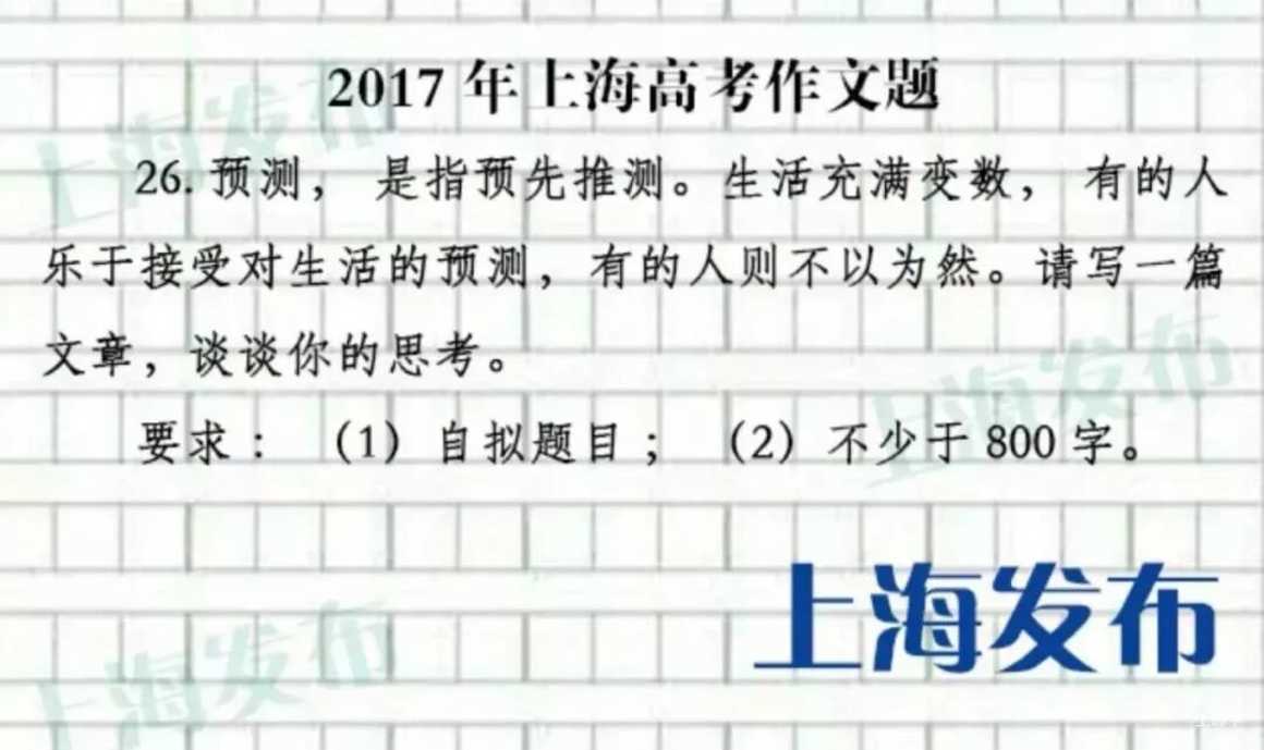 上海过去25年高考作文题一览！你写的是哪一篇？相关资料 20