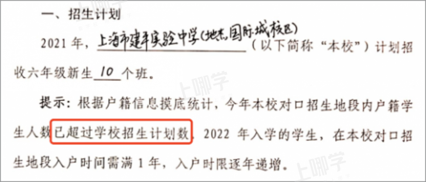 上海部分初中已发布2022年超额预警！明确2022年小升初需入户满1年！人户一致、未摇号也有统筹风险！相关资料 3