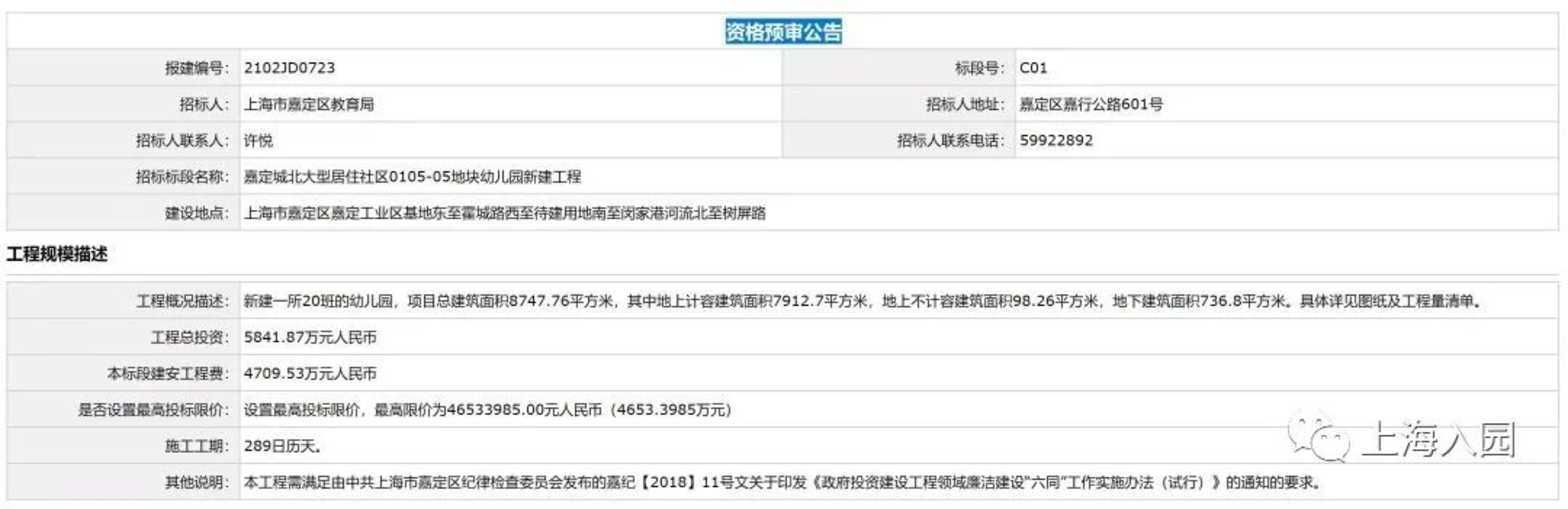 20个班！上海这一区将新建一所幼儿园！在你家附近吗？相关资料