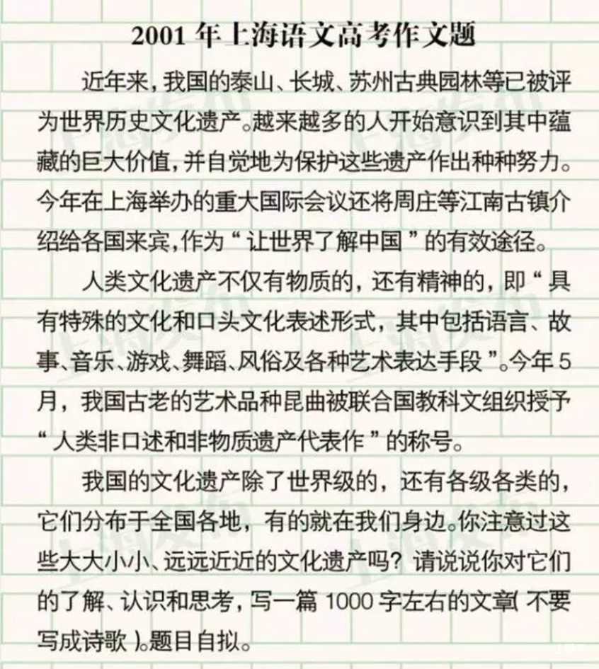 上海过去25年高考作文题一览！你写的是哪一篇？相关资料 4