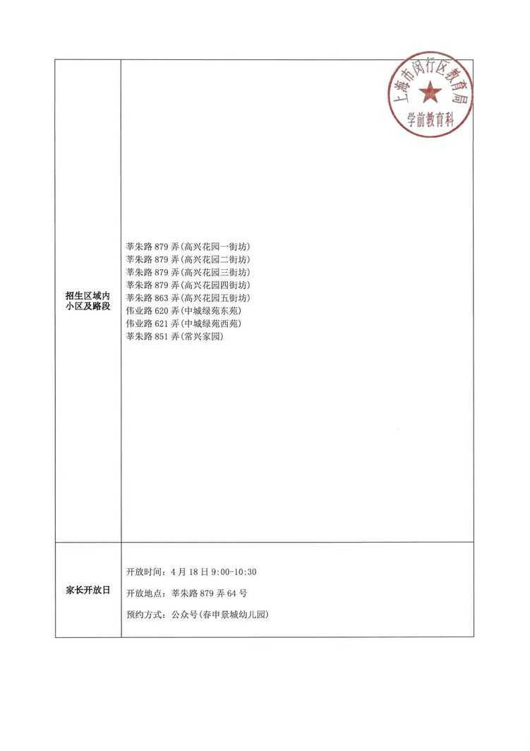 孩子上产证是第一录取档位！2026年闵行区春申景城幼儿园招生通告！相关资料 39