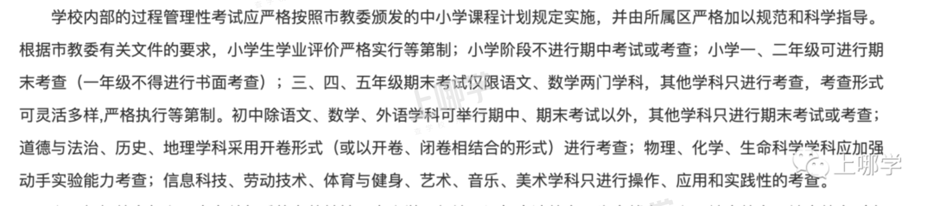 紧急通知！上海市教委：严禁学校组织中小学生参加联考、月考！小学阶段取消期中考试！相关资料 3