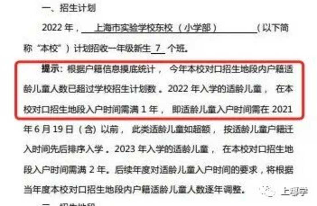招生超严！上海70所公办小学2022年“入学门槛”汇总！部分学校入户3年才保险！相关资料 71