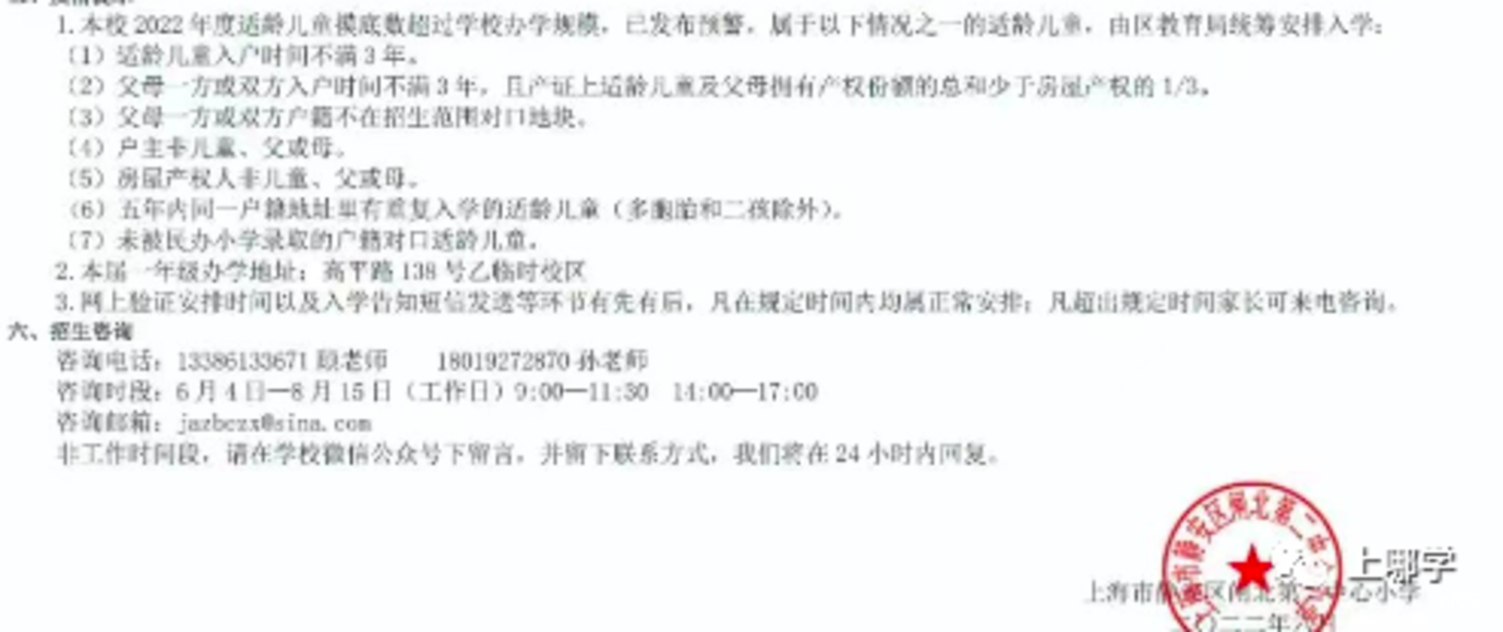 招生超严！上海70所公办小学2022年“入学门槛”汇总！部分学校入户3年才保险！相关资料 37