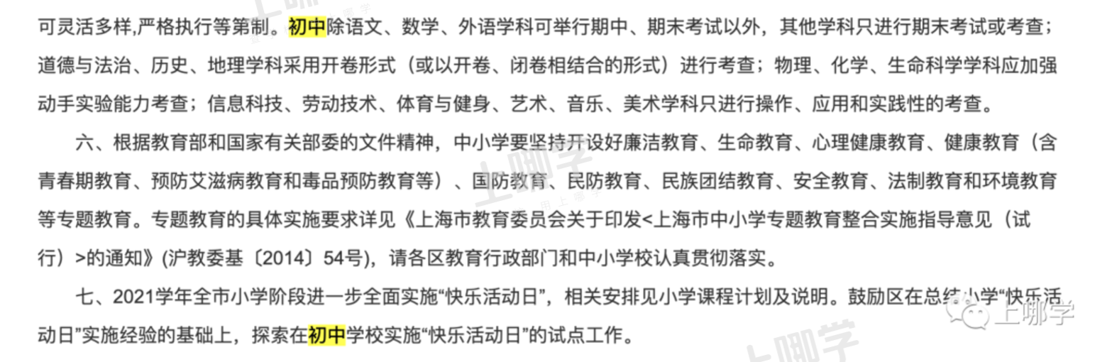 紧急通知！上海市教委：严禁学校组织中小学生参加联考、月考！小学阶段取消期中考试！相关资料 4