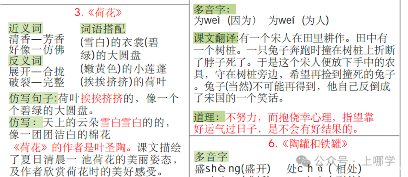 新版课课贴1-6年级语文下册，免费领取！相关资料 24