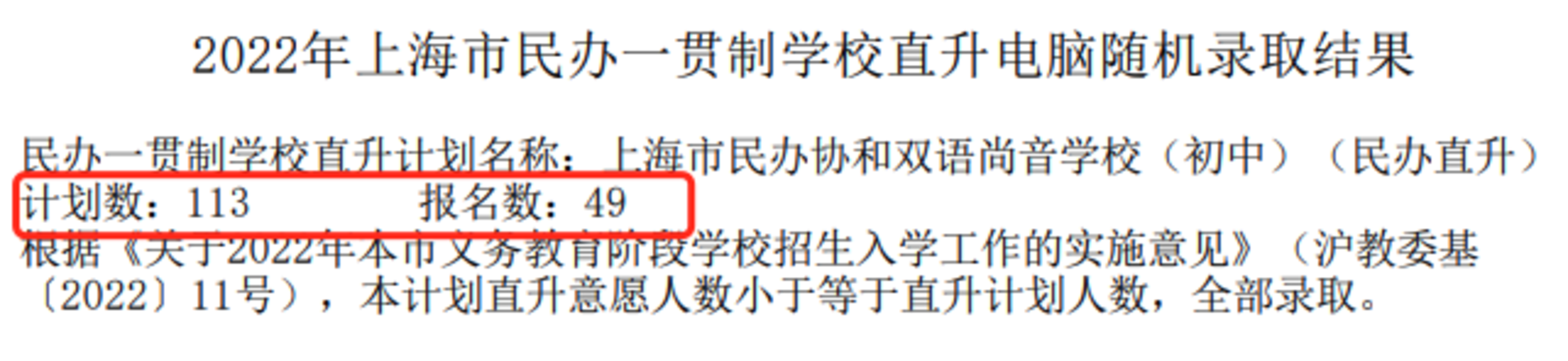 重磅！2022年上海民办一贯制学校直升“摇号”结果汇总！19所学校超额摇号！相关资料 31