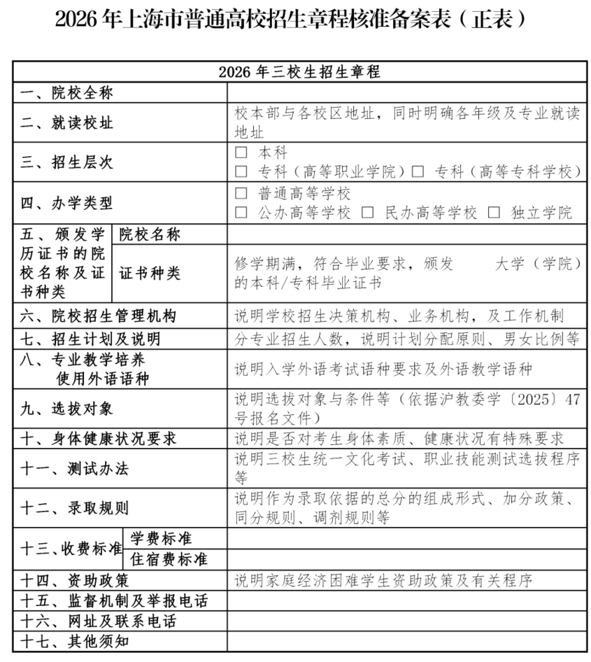 2026年上海市普通高校面向应届中等职业学校毕业生招生工作通知出炉！5种情况可以加分！相关资料 3