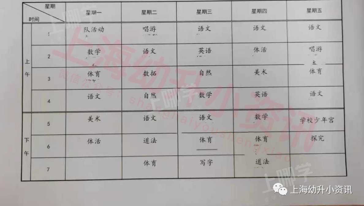 英语课骤减，体育课堪比主课！上海18所学校课程表首次曝光！相关资料 2