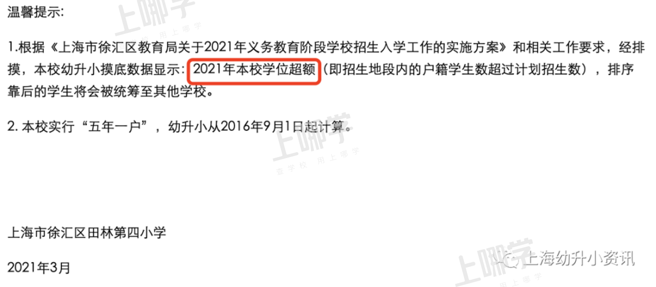 学位预警！上海57所小学发布2022超额预警，多所小学明确入户年限逐年递增！有你家门口学校吗？相关资料 53