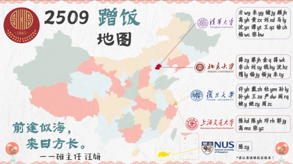 上海中学、交大附中等25届毕业生蹭饭地图来啦~相关资料 2