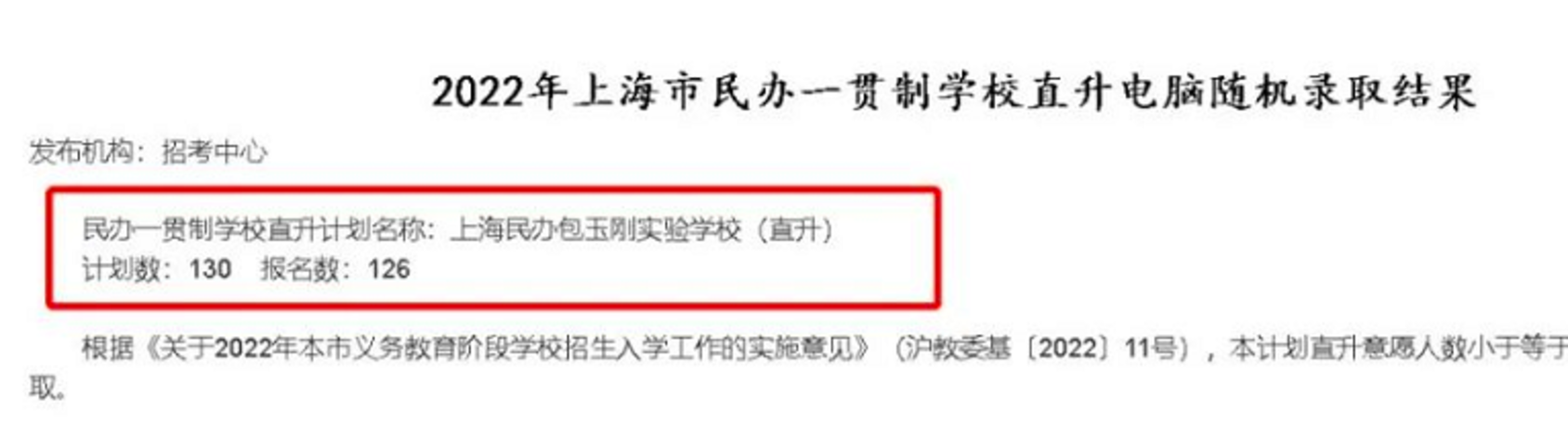 重磅！2022年上海民办一贯制学校直升“摇号”结果汇总！19所学校超额摇号！相关资料 4