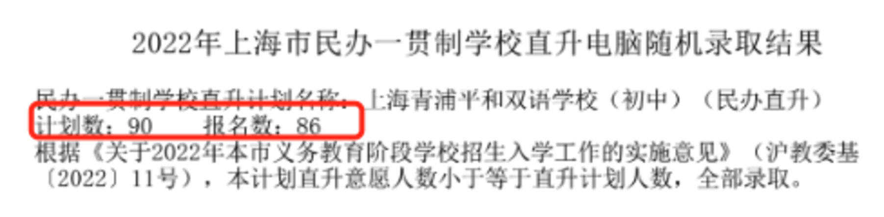 重磅！2022年上海民办一贯制学校直升“摇号”结果汇总！19所学校超额摇号！相关资料 47