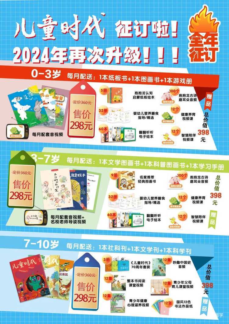 宋庆龄主席创办，明星宝宝都在读的《儿童时代图画书》新年首发，再送价值398元大礼包！相关资料 20