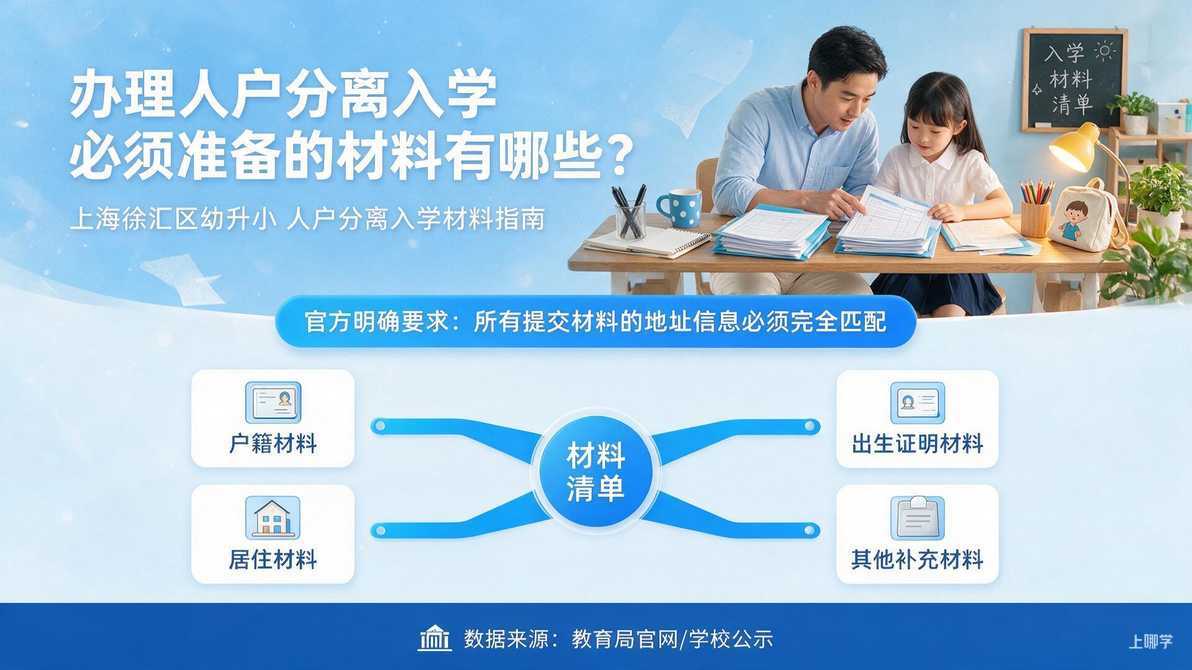 配图：办理人户分离入学必须准备的材料有哪些？