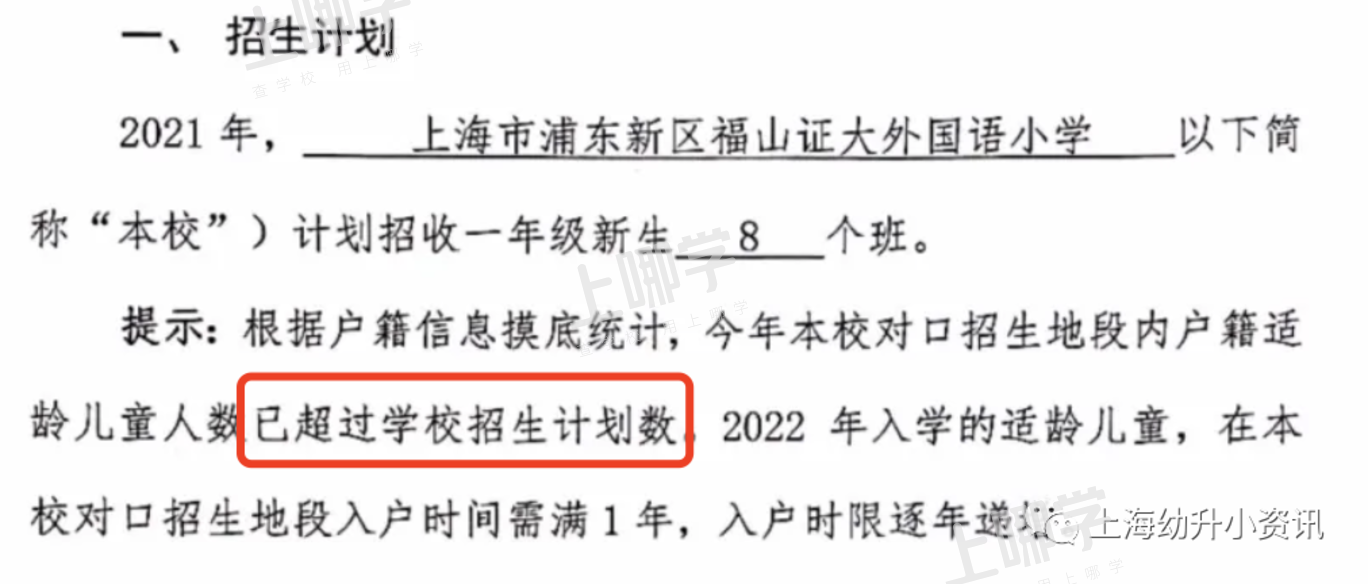 学位预警！上海57所小学发布2022超额预警，多所小学明确入户年限逐年递增！有你家门口学校吗？相关资料 80