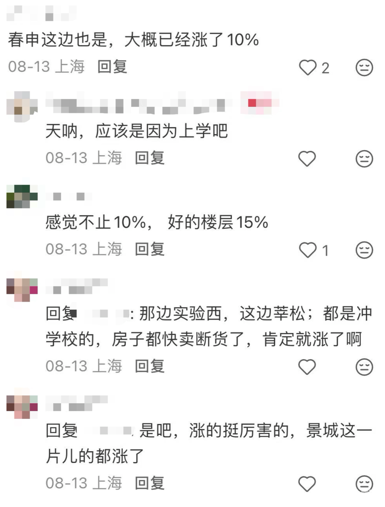 全涨了！想入手闵行一梯队的家长崩溃了相关资料 13