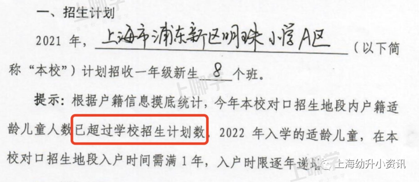 学位预警！上海57所小学发布2022超额预警，多所小学明确入户年限逐年递增！有你家门口学校吗？相关资料 71