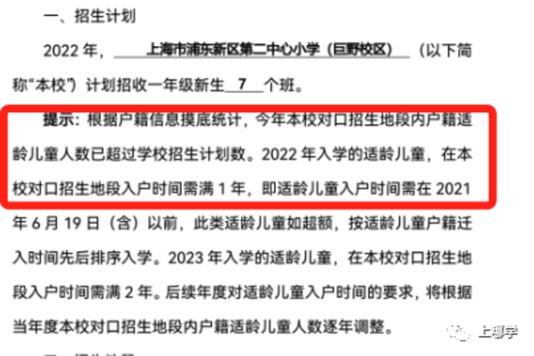 招生超严！上海70所公办小学2022年“入学门槛”汇总！部分学校入户3年才保险！相关资料 79