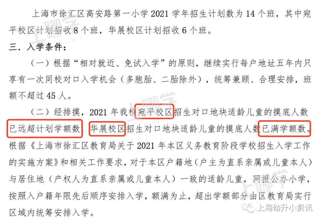 学位预警！上海57所小学发布2022超额预警，多所小学明确入户年限逐年递增！有你家门口学校吗？相关资料 40