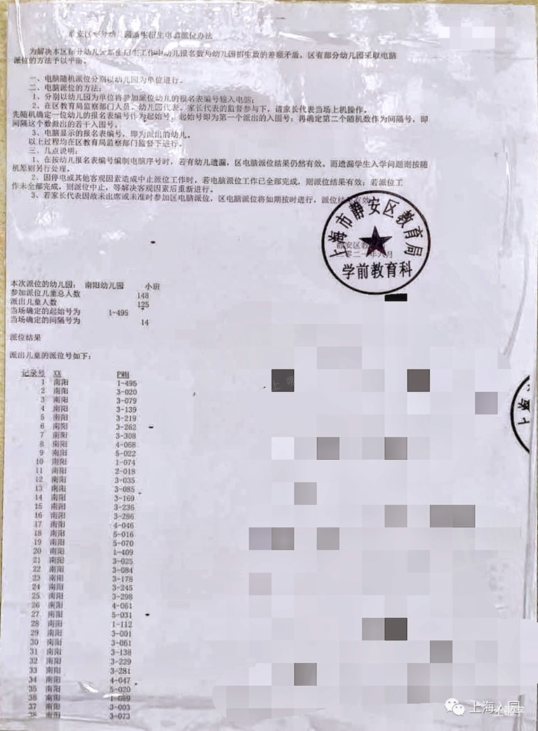上海部分示范园2021年摇号结果参考！其中一所300多人进100人！这一区家长谨慎选择！相关资料 4