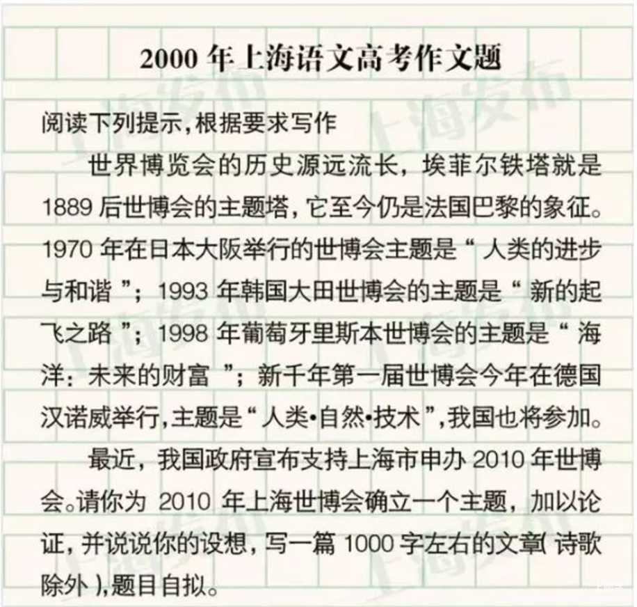 上海过去25年高考作文题一览！你写的是哪一篇？相关资料 3
