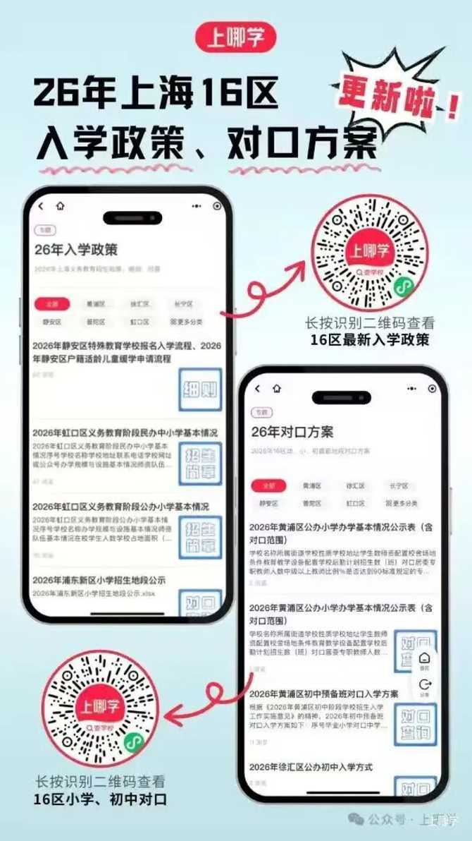 跨区上学有风险！2026年上海16区“人户分离”政策出炉！多区明确这种情况不办理人户分离......相关资料 20