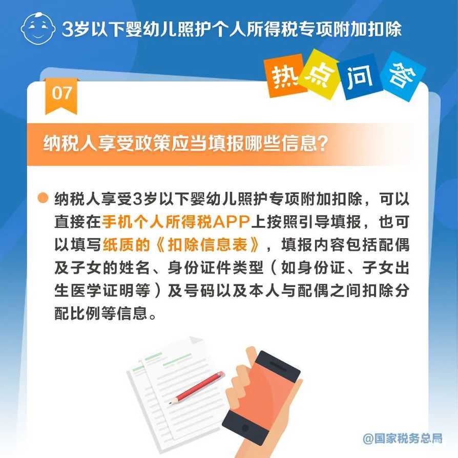 3岁以下婴幼儿照护专项附加扣除怎么扣？一组图带你了解！相关资料 8