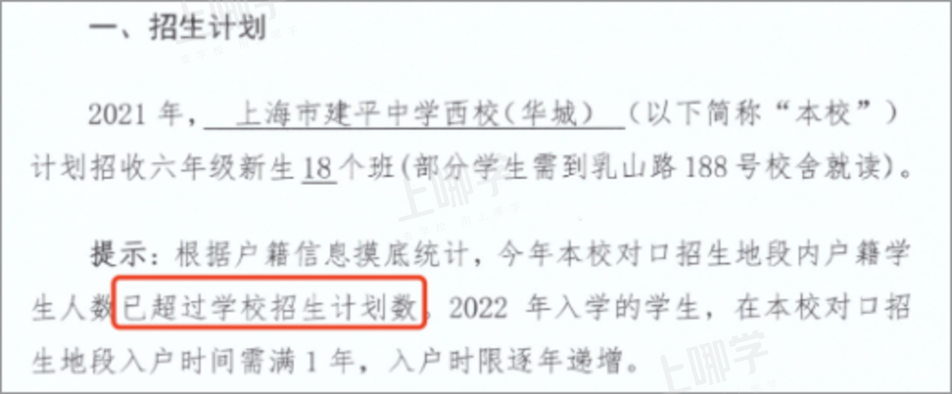 上海部分初中已发布2022年超额预警！明确2022年小升初需入户满1年！人户一致、未摇号也有统筹风险！相关资料 5