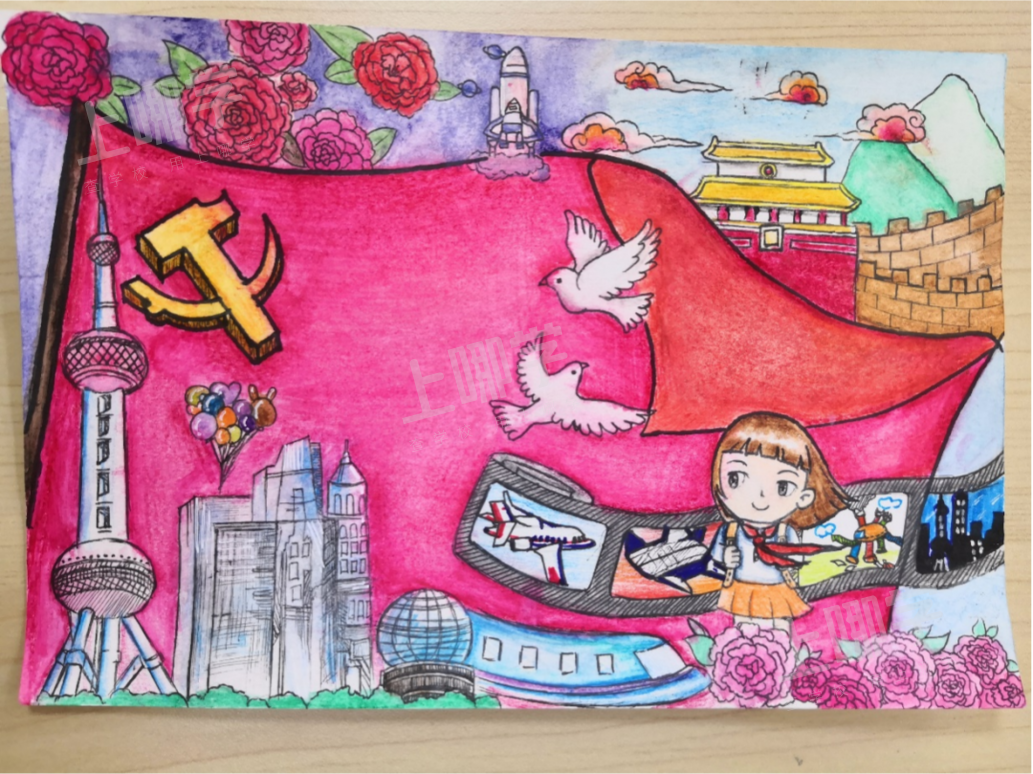 领巾畅想"十四五" 争做小小追梦人——记上音实验学校"喜迎建党百年"