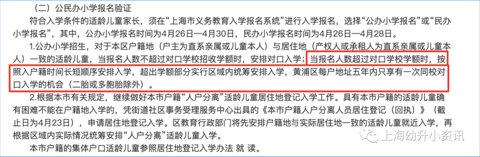 2022幼升小家长注意！上海2021年各区小学招生政策有变：静安入户要求更严、新增松江实施“五年一户”......相关资料 2