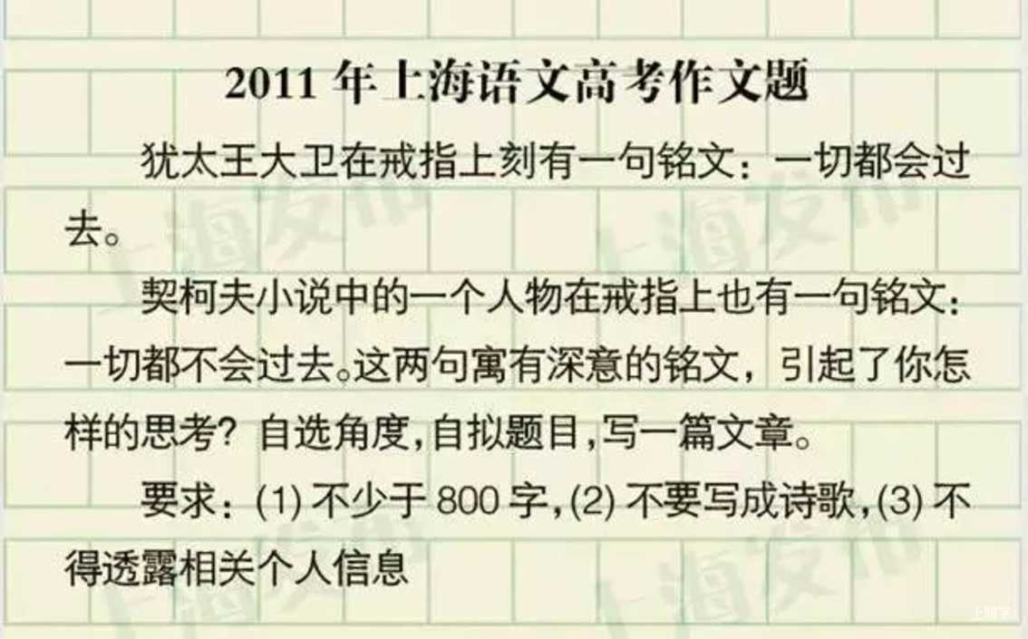 上海过去25年高考作文题一览！你写的是哪一篇？相关资料 14